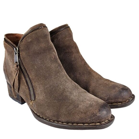 Born-Women’s Montoro ll Heeled Boot Tan Clay Genuine Leather Distressed, Size 10 - Picture 6 of 15